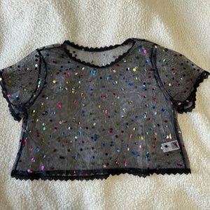 Sequin Mesh Top